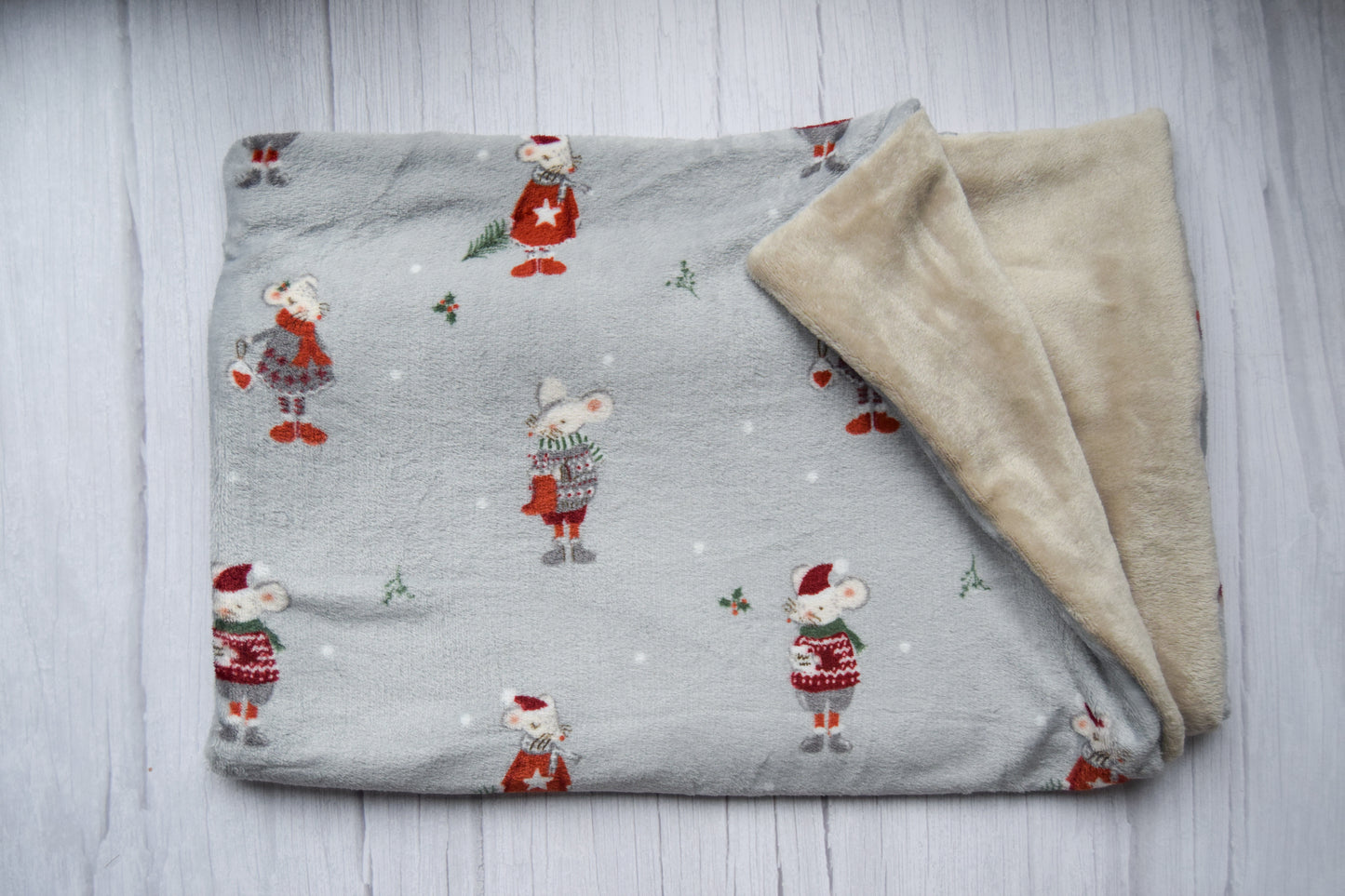Festive Mice Blanket - Small