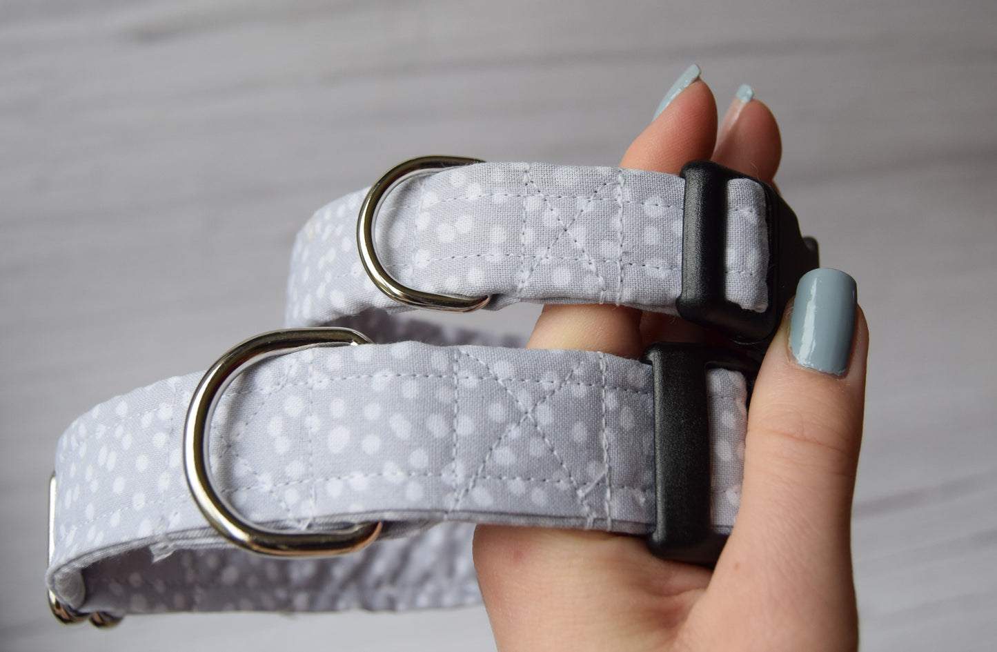 Grey Dalmatian Print Collar