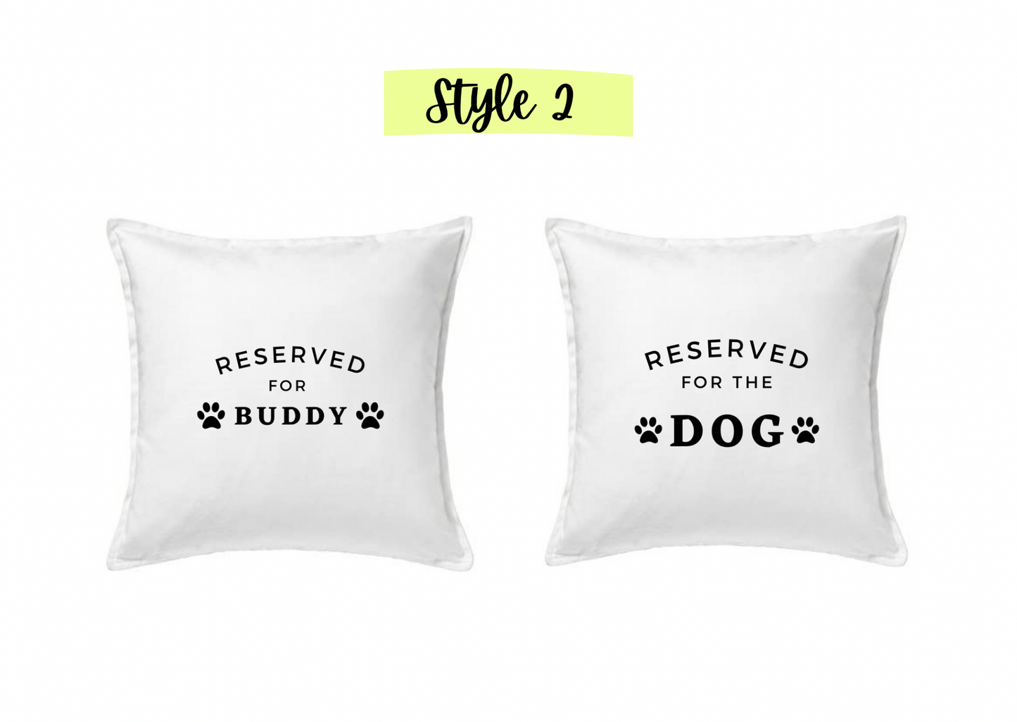 Personalised "Reserved for ..." Cushion