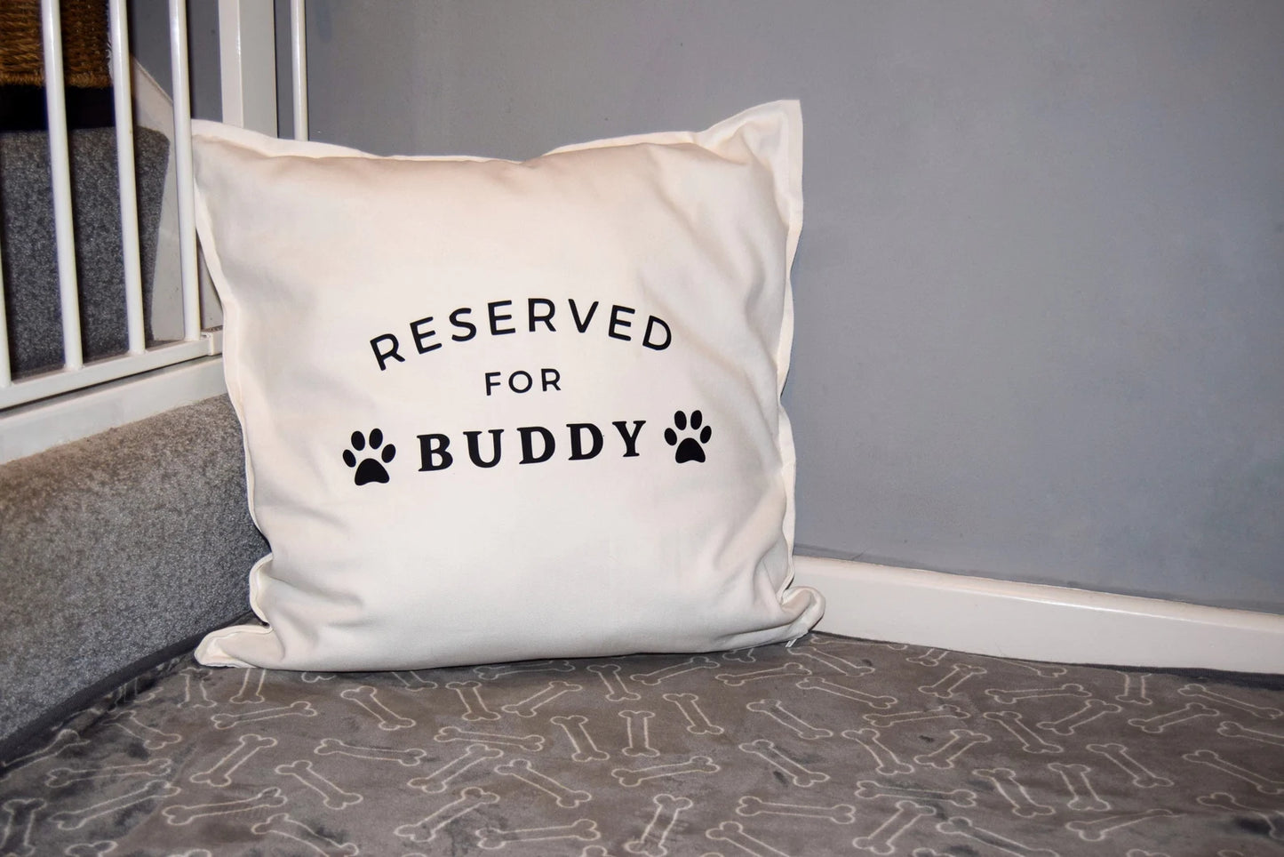 Personalised "Reserved for ..." Cushion