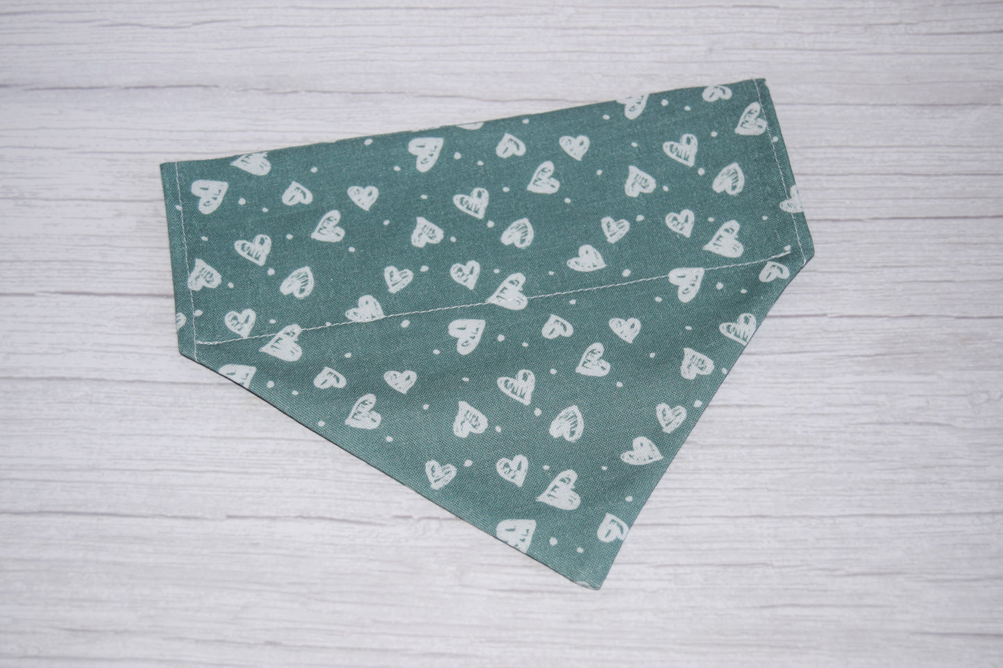 Teal Confetti Hearts Bandana