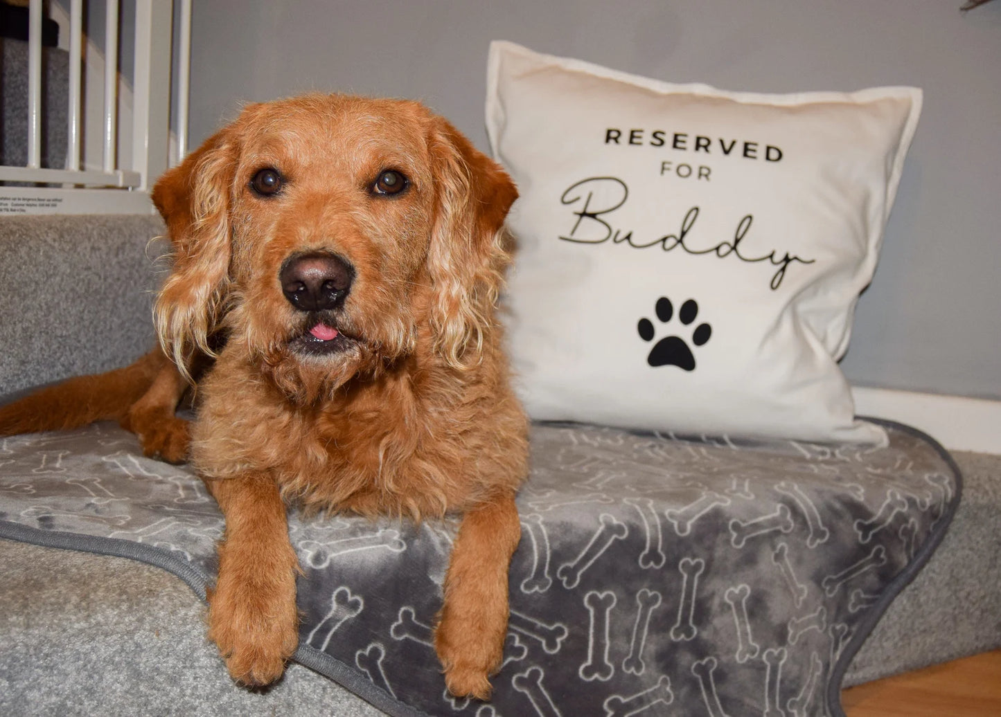 Personalised "Reserved for ..." Cushion