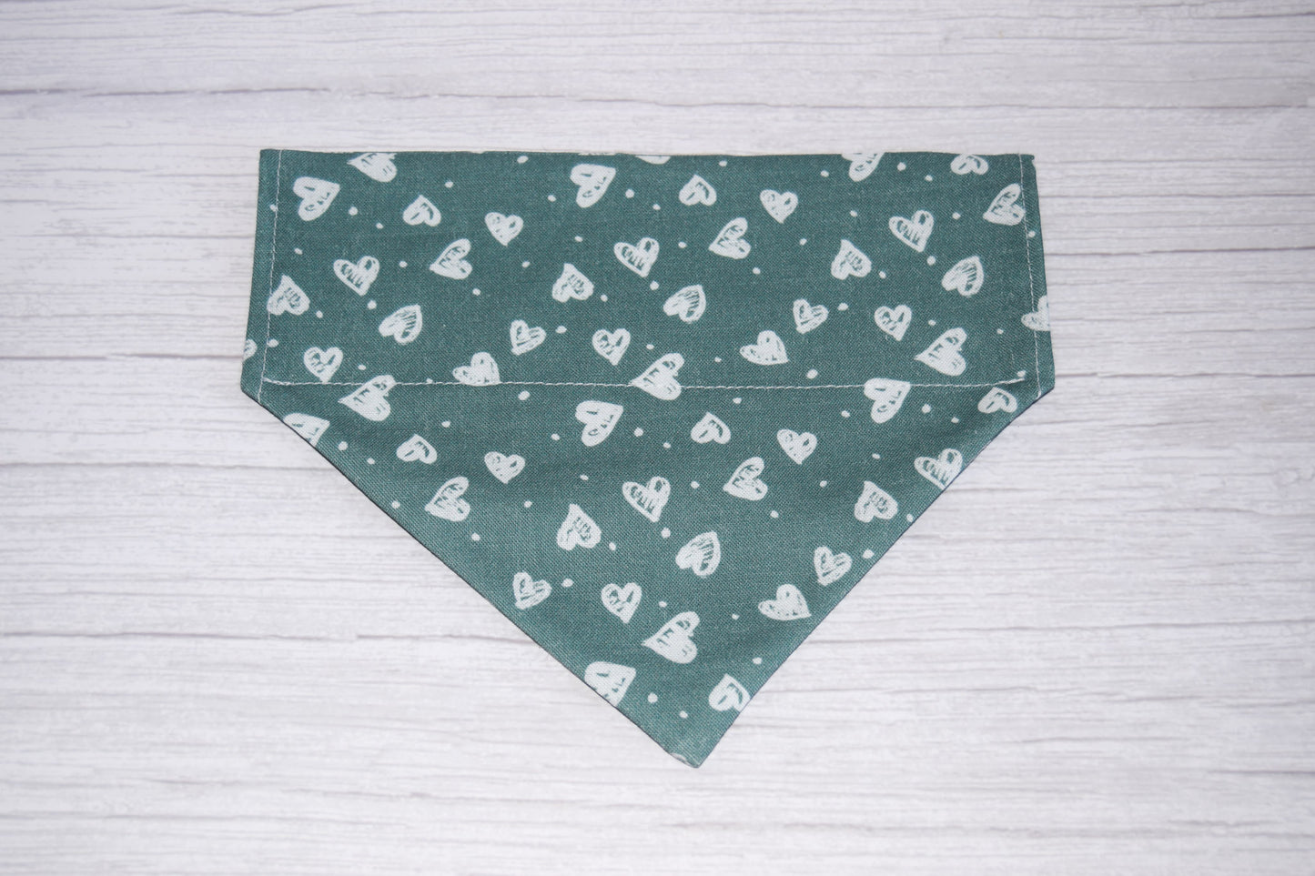 Teal Confetti Hearts Bandana