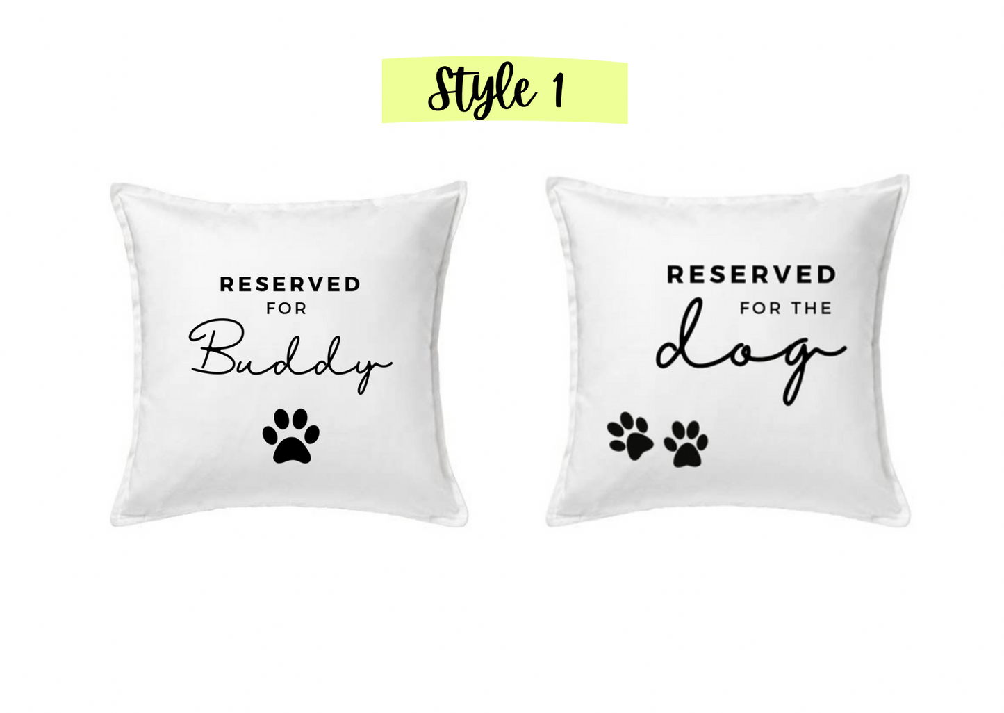 Personalised "Reserved for ..." Cushion